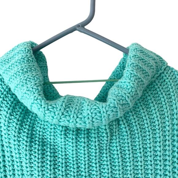 Free People Swim Too Deep Oversized Sweater size XS Pool Water Blue - Picture 3 of 8